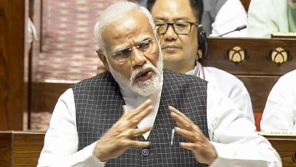 Modi Slams Congress In Rajya Sabha