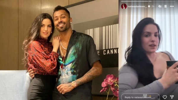 Hardik Pandya and his wife Natasha Stankovic Hardik Pandya and his wife Natasha Stankovic