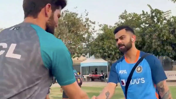 Shaheen Shah Afridi and Virat Kohli