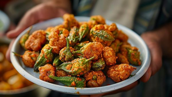 Spicy Fried Okra Delight Spicy Fried Okra Delight