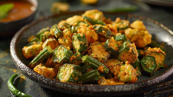 Spicy Fried Okra Delight Spicy Fried Okra Delight