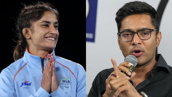 Vinesh Phogat and Abhishek Banerjee file photo