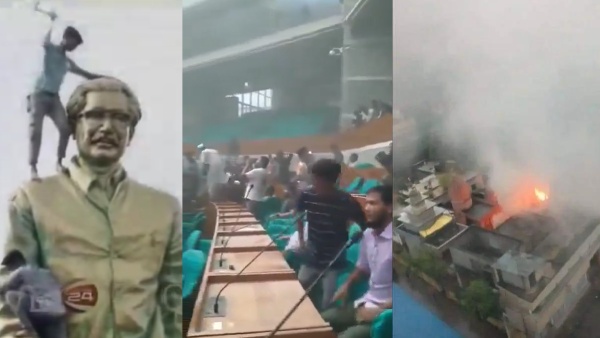 Protesters Vandalise Hindu Temples Parliament in Bangladesh