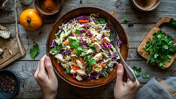 Quick Chicken Cabbage Salad