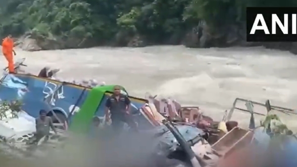 Indian Bus With 40 Passengers Falls Into River In Nepal