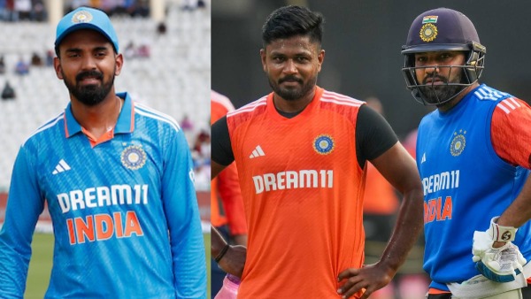KL Rahul Sanju Samson and Rohit Sharma