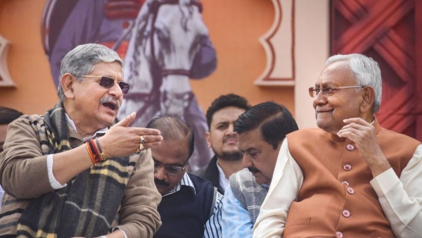 JDU MP Lalan Singh and Bihar CM Nitish Kumar