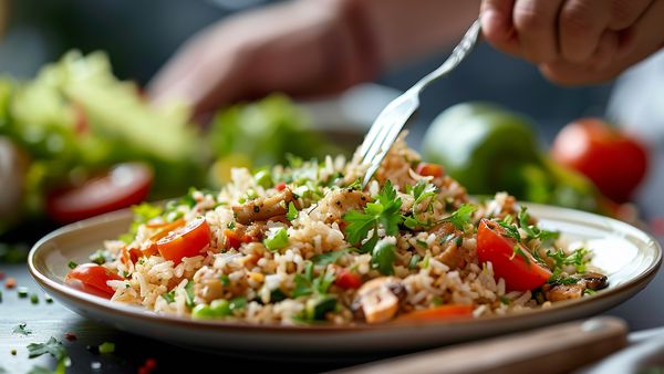 Easy Mushroom Fried Rice