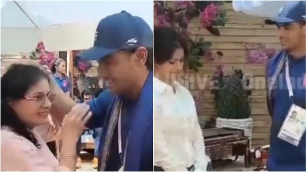 WATCH Neeraj Chopra Meets Manu Bhaker Her Mother Social Media Abuzz With Rumours