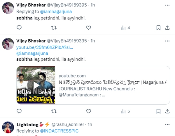 Samantha Fans Target Sobhita Dhulipala For Nagarjuna s Convention Centre Demolition Say She Brought Bad Luck