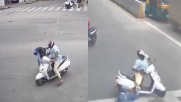 Bengaluru Cop Jumps In Front Of Bike Grabs Thief And Gets Dragged 20 Metres Stunt Caught On CCTV Bengaluru Cop Jumps In Front Of Bike Grabs Thief And Gets Dragged 20 Metres Stunt Caught On CCTV