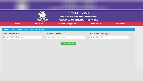 TS CPGET Results 2024 Out