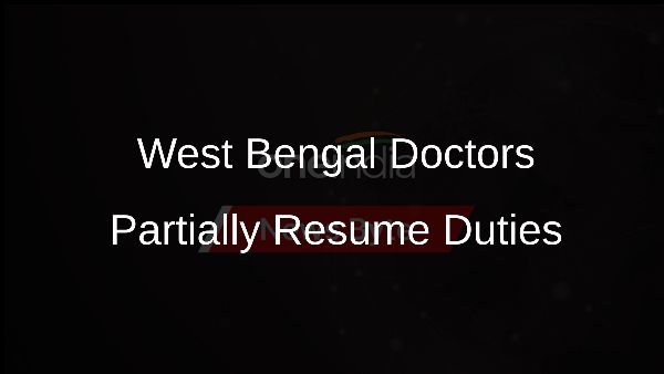 West Bengal Doctors Partially Resume Duties