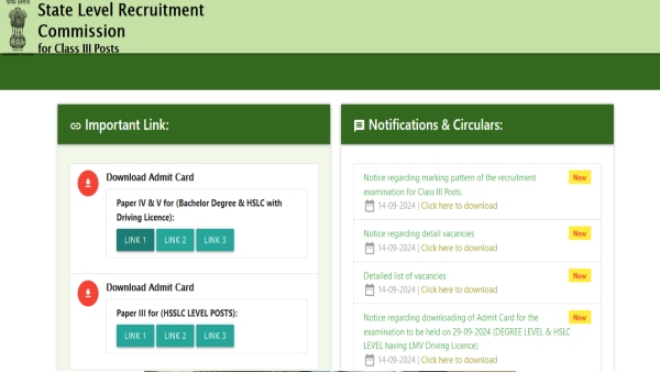 Assam Grade 3 Recruitment 2024 Exam Download Admit Cards sebaonline org