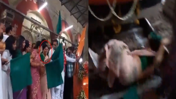 BJP MLA Falls On Tracks While Flagging
