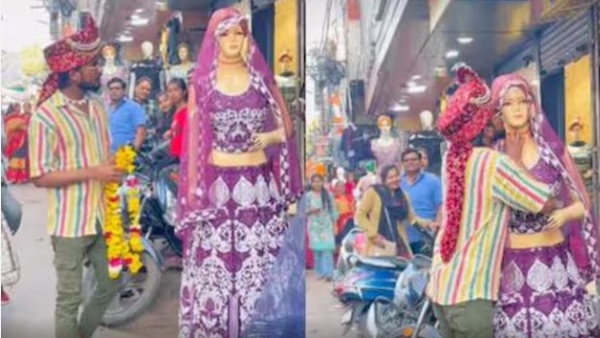 Groom Marries Mannequin In Busy Market After Struggling To Find A Bride Viral Video Stuns Viewers Groom Marries Mannequin In Busy Market After Struggling To Find A Bride Viral Video Stuns Viewers