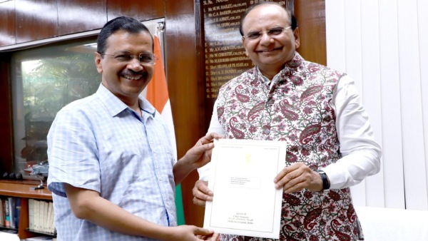Arvind Kejriwal Hands Over His Resignation To LG Vinai Kumar Saxena