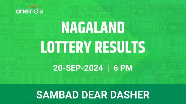 Results of the Nagaland State Lottery Dear Dasher for September 20 at 6 PM