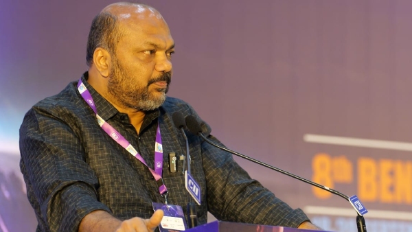 P Rajeev Holds Roadshow In Bengaluru