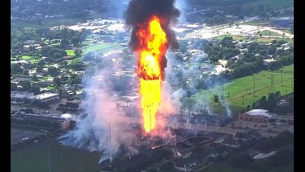 Houston Pipeline Fire Continues to Burn