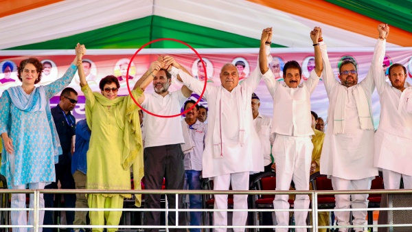 Rahul Gandhi Brings Bhupinder Singh Hooda and Kumari Selja Together With This Special Gesture Watch Video