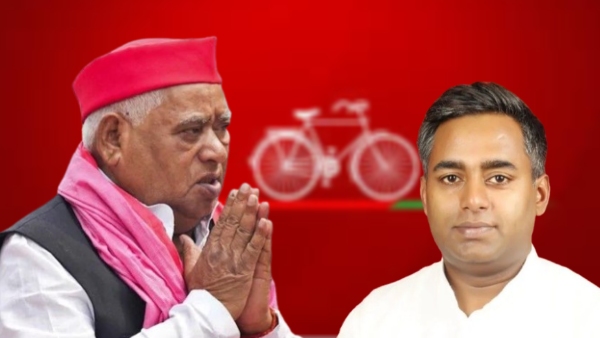 Ayodhya Samajwadi Party MP Awadhesh Prasad and his son Ajit Prasad