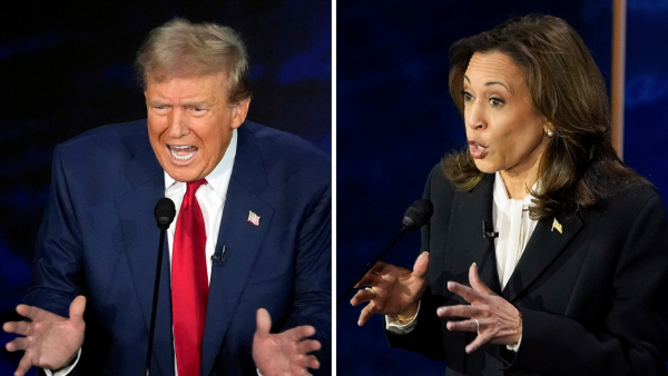 Republican presidential nominee former President Donald Trump and Democratic presidential nominee Vice President Kamala Harris