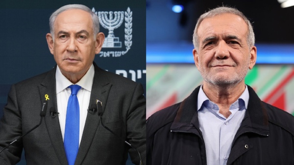 Israel PM Benjamin Netanyahu and Iranian President Masoud Pezeshkian