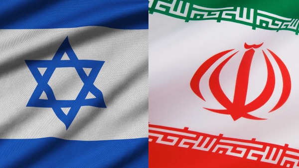 Flags Of Israel And Iran