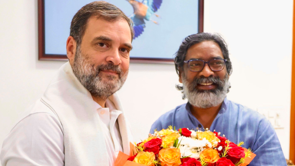 Congress MP Rahul Gandhi and Jharkhand Chief Minister Hemant Soren