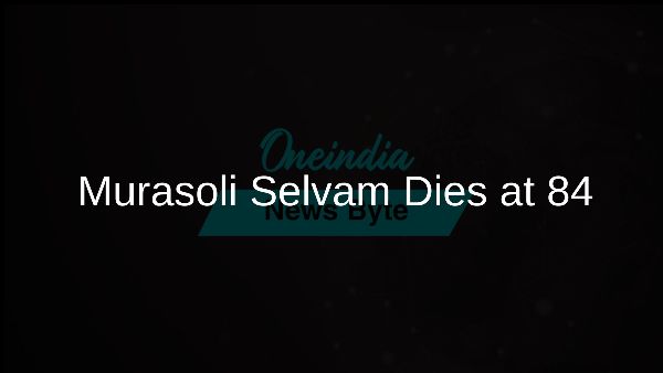 Murasoli Selvam Dies at 84 Murasoli Selvam Dies at 84