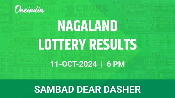 Results of the Nagaland State Lottery Dear Dasher for October 11 at 6 PM