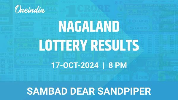 Results of the Nagaland State Lottery Dear Sandpiper for October 17 at 8 PM
