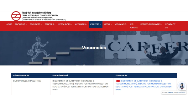 Delhi Metro Recruitment 2024