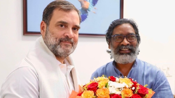 Rahul Gandhi and Hemant Soren