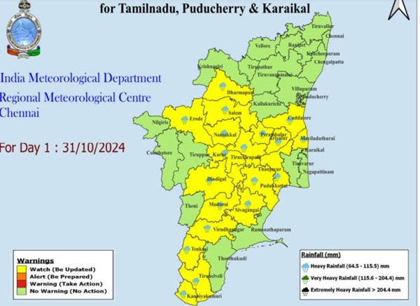 Tamil Nadu Weather Alert 19 Dist To Get Heavy Rains Today Expect Moderate Showers In Chennai