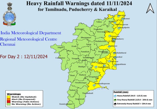 Chennai Weather Alert Holiday Only For Schools Work From Home Advised As Heavy Rains Lash Tamil Nadu Capital