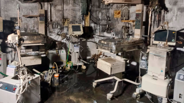Charred ward of the Neonatal Intensive Care Unit NICU after a fire at the Maharani Laxmi Bai Medical College in Jhansi district early Saturday Nov 16 2024