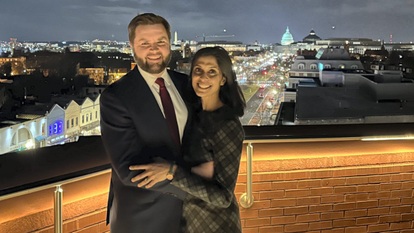 File Photo of JD Vance with his wife Usha Vance