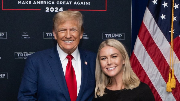 Donald Trump with Karoline Leavitt