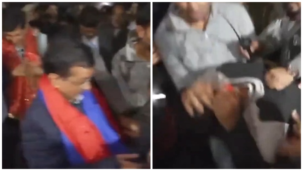 Man Attacks Arvind Kejriwal With Liquid In Delhi s Greater Kailash Detained