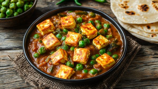 Matar Paneer Classic Indian Vegetarian Dish