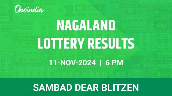 Results of the Nagaland State Lottery Dear Blitzen for November 11 at 6 PM