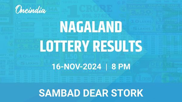 Results of the Nagaland State Lottery Dear Stork for November 16 at 8 PM