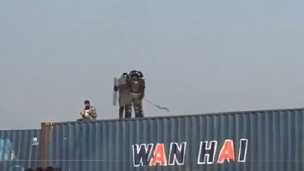 WATCH Viral Video Pakistan Police Push Protester Off 25-Foot Container