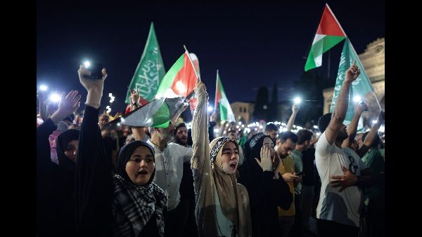 Pro-Palestinian Protest Against Israel Soccer Match