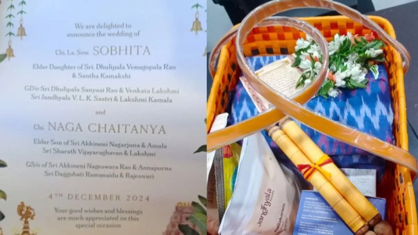 Sobhita Dhulipala Naga Chaitanya s Wedding Invite Goes Viral See What Guests Received