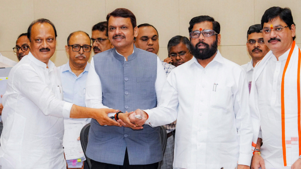 Maharashtra Chief Minister Eknath Shinde Deputy Chief Ministers Devendra Fadnavis and Ajit Pawar Maharashtra Chief Minister Eknath Shinde Deputy Chief Ministers Devendra Fadnavis and Ajit Pawar