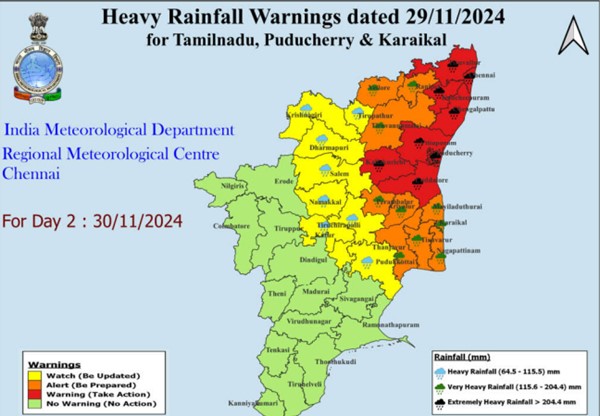 Tamil Nadu Weather Update Chennai On Red Alert As Heavy Rains To Lash 24 Dists