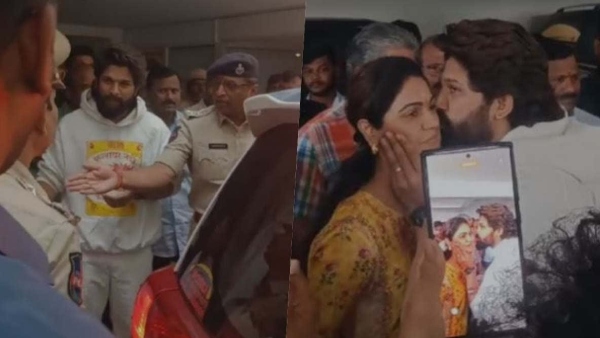 Allu Arjun Kissed Wife Sneha Before Arrest Picture Goes Viral